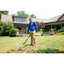 Leaf Blowers RYOBI ONE+ 100 MPH 280 CFM Variable-Speed 18-Volt Lithium-Ion Cordless Jet Fan Leaf Blower 4Ah Battery And Charger Included 15 Leaf Blowers RYOBI ONE+ 100 MPH 280 CFM Variable-Speed 18-Volt Lithium-Ion Cordless Jet Fan Leaf Blower 4Ah Battery And Charger Included -cuisinart shop ryobi cordless leaf blowers p2180 a0 1000