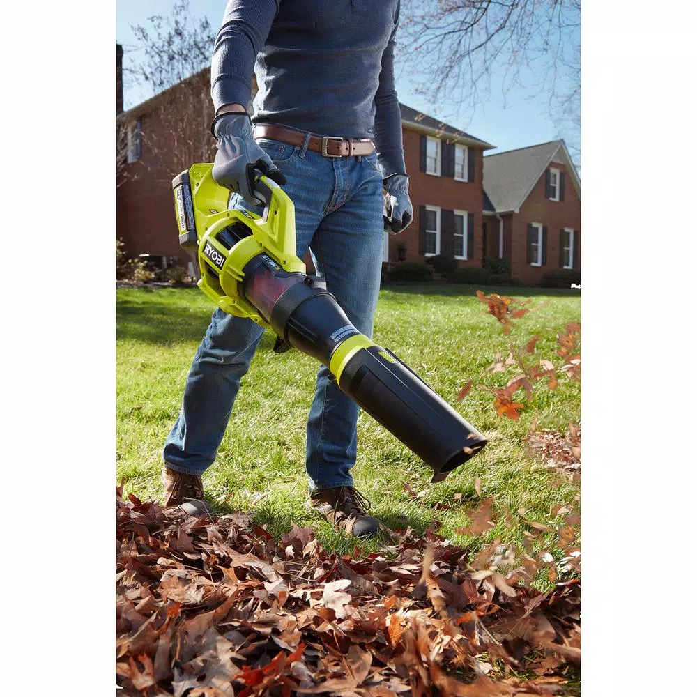 Leaf Blowers RYOBI 110 MPH 480 CFM Variable-Speed Turbo 40-Volt Lithium-ion Cordless Battery Jet Fan Leaf Blower (Tool Only) 12 Leaf Blowers RYOBI 110 MPH 480 CFM Variable-Speed Turbo 40-Volt Lithium-ion Cordless Battery Jet Fan Leaf Blower (Tool Only) - Image 10