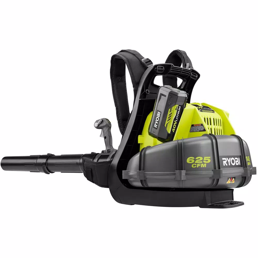 RYOBI Reconditioned 145 MPH 625 CFM 40-Volt Lithium-Ion Cordless Backpack Blower 5 Ah Battery and Charger Included Leaf Blowers RYOBI Reconditioned 145 MPH 625 CFM 40-Volt Lithium-Ion Cordless Backpack Blower 5 Ah Battery And Charger Included -cuisinart shop ryobi cordless leaf blowers zrry40440 c3 1000