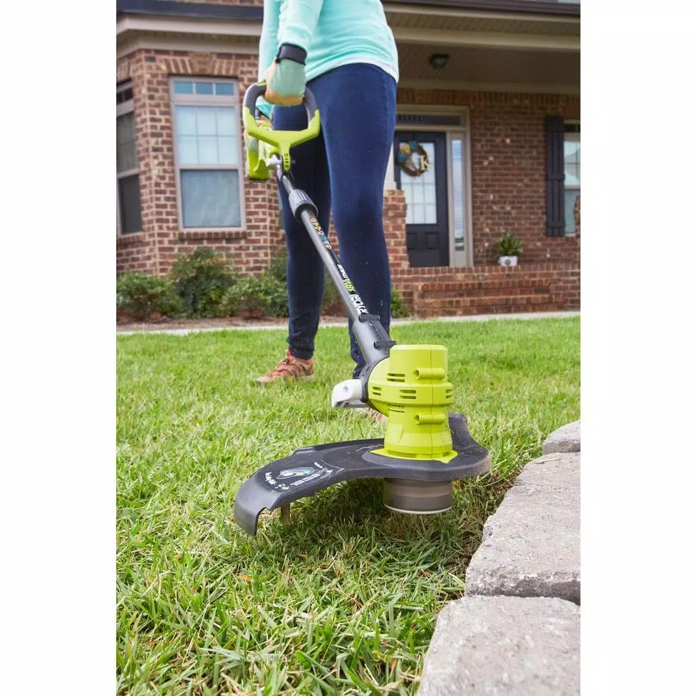 RYOBI ONE+ 18-Volt Lithium-Ion Cordless String Trimmer/Edger – 4.0 Ah Battery and Charger Included Trimmers RYOBI ONE+ 18-Volt Lithium-Ion Cordless String Trimmer/Edger – 4.0 Ah Battery And Charger Included -cuisinart shop ryobi cordless string trimmers p2080 fa 1000