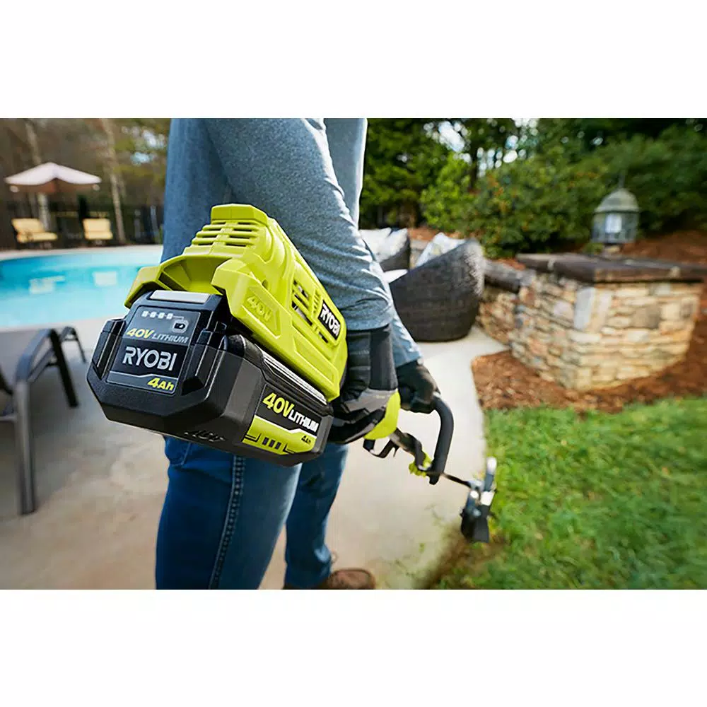 RYOBI 40-Volt X Lithium-Ion Cordless Attachment Capable String Trimmer and 40-Volt Lithium-Ion Cordless Blower (Tools-Only) Trimmers RYOBI 40-Volt X Lithium-Ion Cordless Attachment Capable String Trimmer And 40-Volt Lithium-Ion Cordless Blower (Tools-Only) -cuisinart shop ryobi cordless string trimmers ry40205btl 2x 66 1000