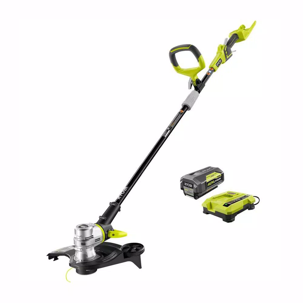 RYOBI 40-Volt Lithium-Ion Cordless String Trimmer/Edger – 2.6 Ah Battery and Charger Included Trimmers RYOBI 40-Volt Lithium-Ion Cordless String Trimmer/Edger – 2.6 Ah Battery And Charger Included -cuisinart shop ryobi cordless string trimmers ry40210b 64 1000
