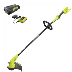 Trimmers RYOBI 40-Volt Lithium-Ion Cordless String Trimmer – 2.0 Ah Battery And Charger Included