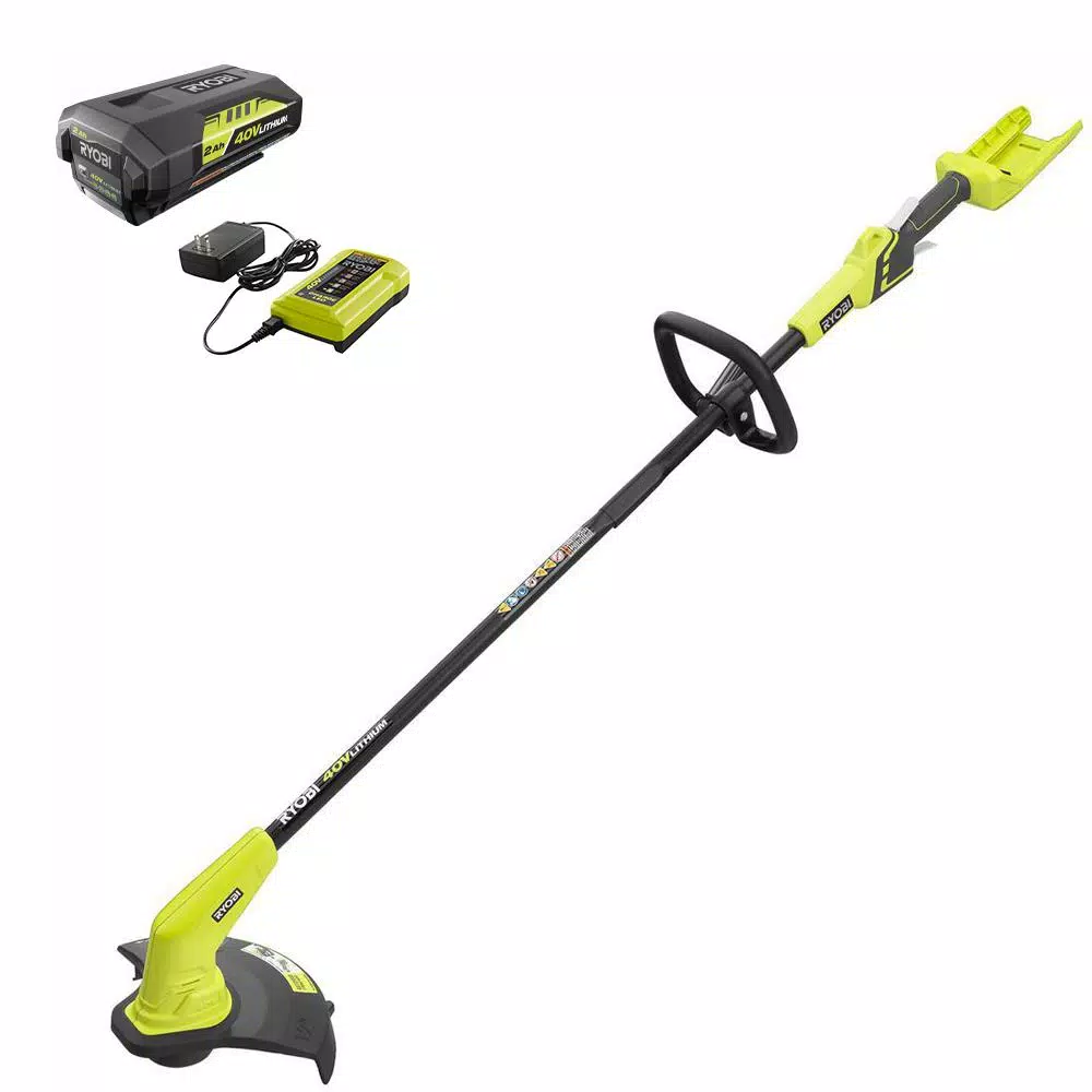 RYOBI 40-Volt Lithium-Ion Cordless String Trimmer – 2.0 Ah Battery and Charger Included Trimmers RYOBI 40-Volt Lithium-Ion Cordless String Trimmer – 2.0 Ah Battery And Charger Included -cuisinart shop ryobi cordless string trimmers ry40240 64 1000