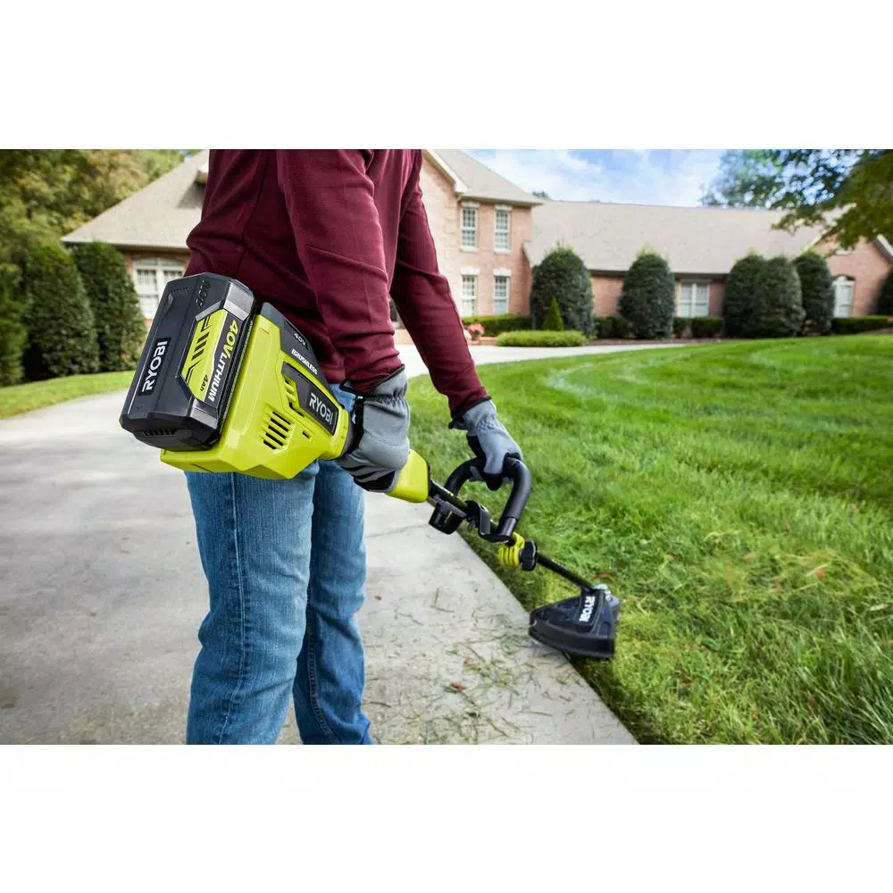 Trimmers RYOBI 40-Volt Lithium-Ion Brushless Electric Cordless Attachment Capable Edger, 4.0 Ah Battery And Charger Included 11 Trimmers RYOBI 40-Volt Lithium-Ion Brushless Electric Cordless Attachment Capable Edger, 4.0 Ah Battery And Charger Included - Image 9