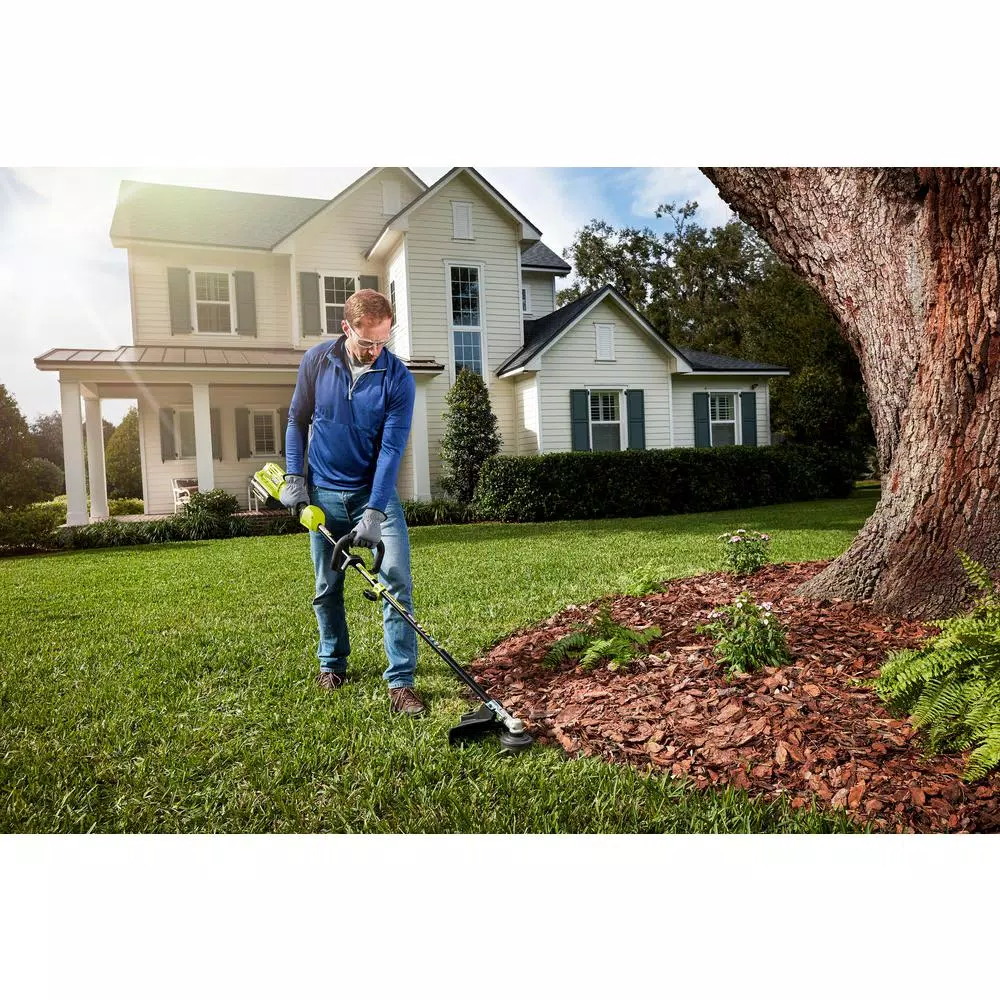 RYOBI 40-Volt Lithium-Ion Electric Cordless Battery Attachment Capable Trimmer with Blower, Hedge, Chainsaw (Tool-Only) Trimmers RYOBI 40-Volt Lithium-Ion Electric Cordless Battery Attachment Capable Trimmer With Blower, Hedge, Chainsaw (Tool-Only) -cuisinart shop ryobi cordless string trimmers ry40bt cmb1 31 1000