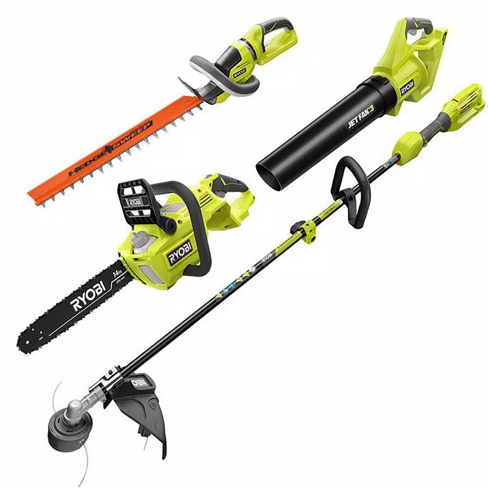 RYOBI 40-Volt Lithium-Ion Electric Cordless Battery Attachment Capable Trimmer with Blower, Hedge, Chainsaw (Tool-Only) Trimmers RYOBI 40-Volt Lithium-Ion Electric Cordless Battery Attachment Capable Trimmer With Blower, Hedge, Chainsaw (Tool-Only) -cuisinart shop ryobi cordless string trimmers ry40bt cmb1 64 1000