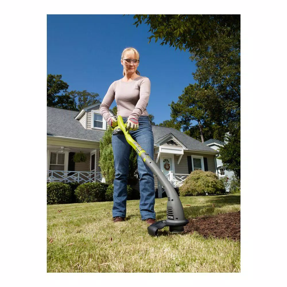RYOBI Reconditioned ONE+ 18-Volt Lithium-Ion Cordless Electric String Trimmer and Edger Trimmers RYOBI Reconditioned ONE+ 18-Volt Lithium-Ion Cordless Electric String Trimmer And Edger -cuisinart shop ryobi cordless string trimmers zrp2030 4f 1000