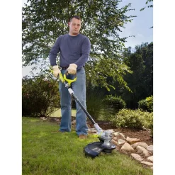 Trimmers RYOBI Reconditioned 40-Volt Lithium-Ion Cordless String Trimmer/Edger -cuisinart shop ryobi cordless string trimmers zrry40210 44 1000