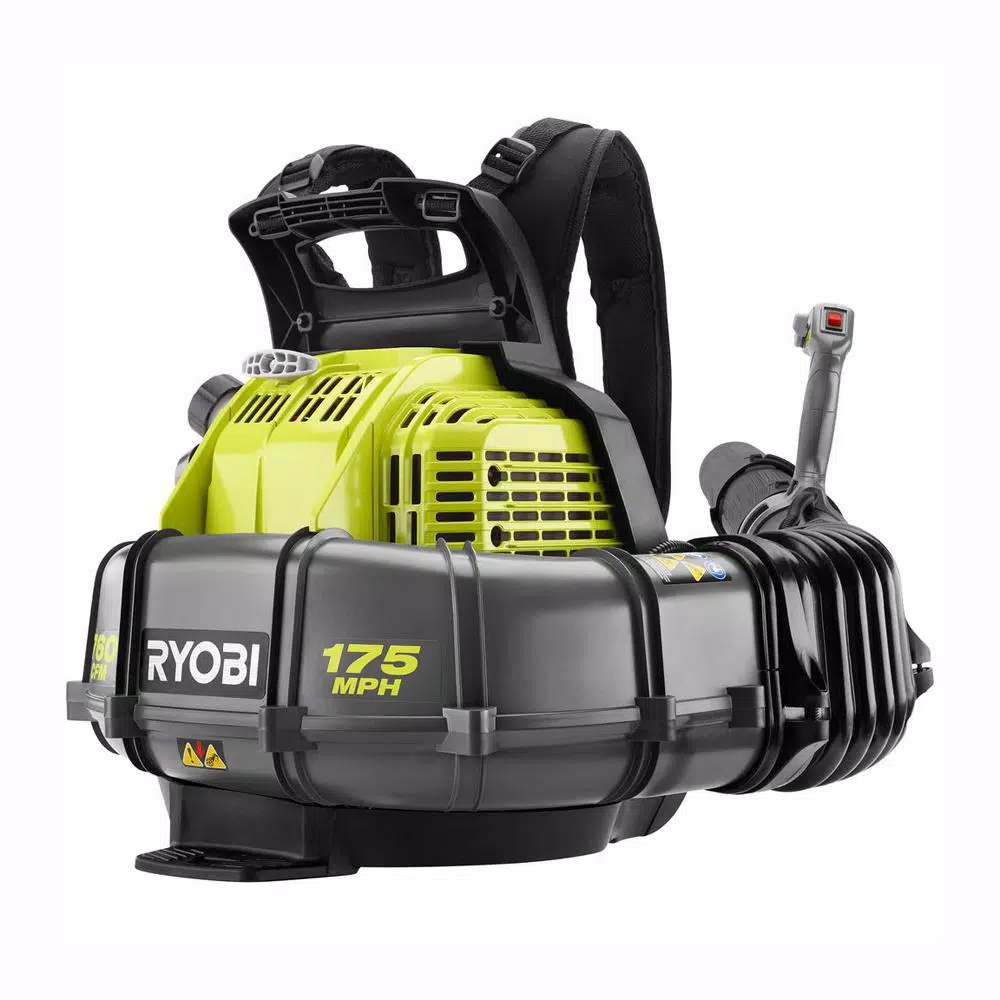 Leaf Blowers RYOBI 175 MPH 760 CFM 38cc Gas Backpack Leaf Blower 3 Leaf Blowers RYOBI 175 MPH 760 CFM 38cc Gas Backpack Leaf Blower