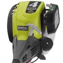 Trimmers RYOBI 4-Cycle 30cc Attachment Capable Curved Shaft Gas Trimmer -cuisinart shop ryobi gas string trimmers ry4ccs 77 1000