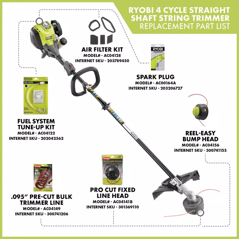 RYOBI 30 cc 4-Cycle Attachment Capable Straight Shaft Gas Trimmer and 2-Cycle 25 cc Gas Jet Fan Blower Trimmers RYOBI 30 Cc 4-Cycle Attachment Capable Straight Shaft Gas Trimmer And 2-Cycle 25 Cc Gas Jet Fan Blower -cuisinart shop ryobi gas string trimmers ry4css 2x 40 1000