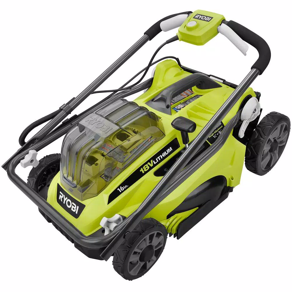 Lawn Mowers RYOBI 16 In. ONE+ 18-Volt Lithium-Ion Cordless Battery Walk Behind Push Lawn Mower Two 4.0Ah Batteries/Charger Included - Image 4