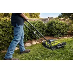 Lawn Mowers RYOBI 18 In. 40-Volt 2-in-1 Lithium-Ion Cordless Battery Walk Behind Push Mower With Two 4.0 Ah Batteries And Charger Included 18 Lawn Mowers RYOBI 18 In. 40-Volt 2-in-1 Lithium-Ion Cordless Battery Walk Behind Push Mower With Two 4.0 Ah Batteries And Charger Included -cuisinart shop ryobi push lawn mowers ry401100 2b a0 1000