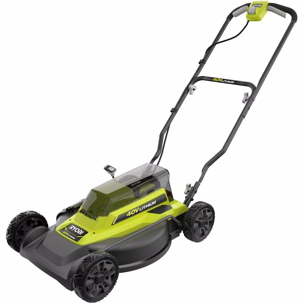 Lawn Mowers RYOBI 18 In. 40-Volt 2-in-1 Lithium-Ion Cordless Battery Walk Behind Push Mower 4.0 Ah Battery/Charger Included - Image 4