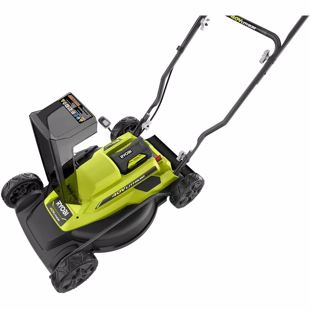 Lawn Mowers RYOBI 18 In. 40-Volt 2-in-1 Lithium-Ion Cordless Battery Walk Behind Push Mower 4.0 Ah Battery/Charger Included - Image 6