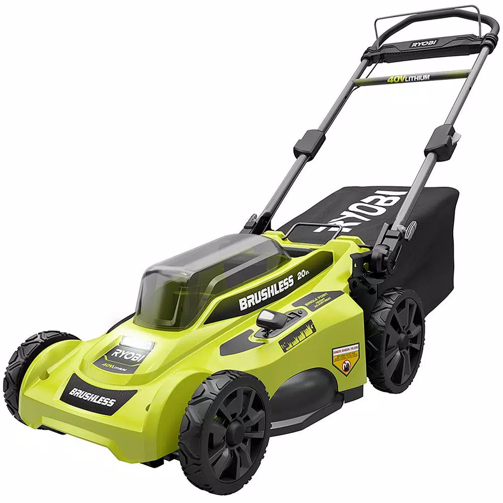 Lawn Mowers RYOBI 20 In. 40-Volt Brushless Lithium-Ion Cordless Battery Walk Behind Push Lawn Mower Two 6.0 AhBatteries & Charger Included - Image 4