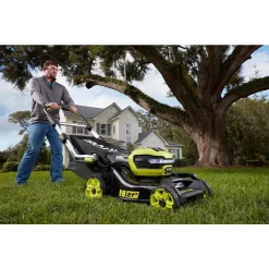 Lawn Mowers RYOBI 21 In. 40-Volt Brushless Lithium-Ion Cordless SMART TREK Self-Propelled Walk Behind Mower With 6.0Ah Battery And Charger 5 Lawn Mowers RYOBI 21 In. 40-Volt Brushless Lithium-Ion Cordless SMART TREK Self-Propelled Walk Behind Mower With 6.0Ah Battery And Charger -cuisinart shop ryobi self propelled lawn mowers ry40lm10 y 66 1000