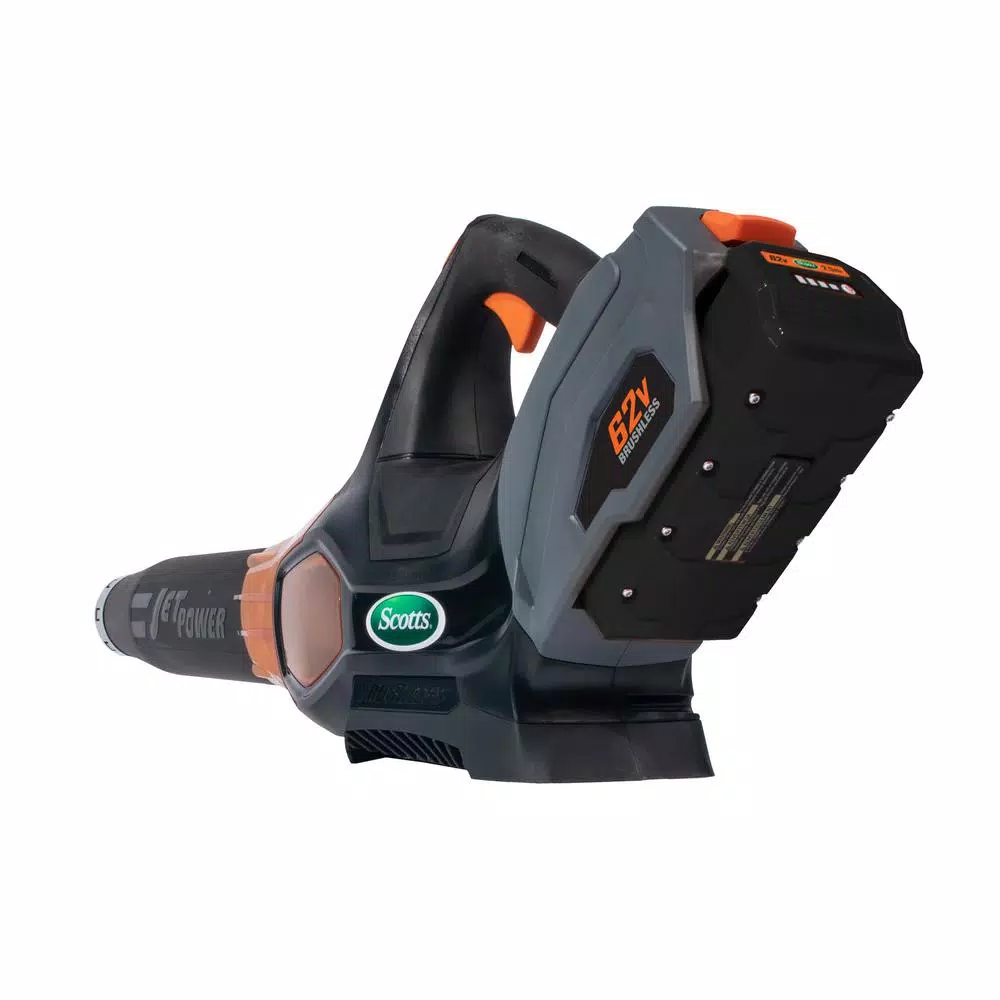 Leaf Blowers Scotts 140 MPH 500 CFM 62-Volt Lithium-Ion Cordless Handheld Leaf Blower 7 Leaf Blowers Scotts 140 MPH 500 CFM 62-Volt Lithium-Ion Cordless Handheld Leaf Blower - Image 5