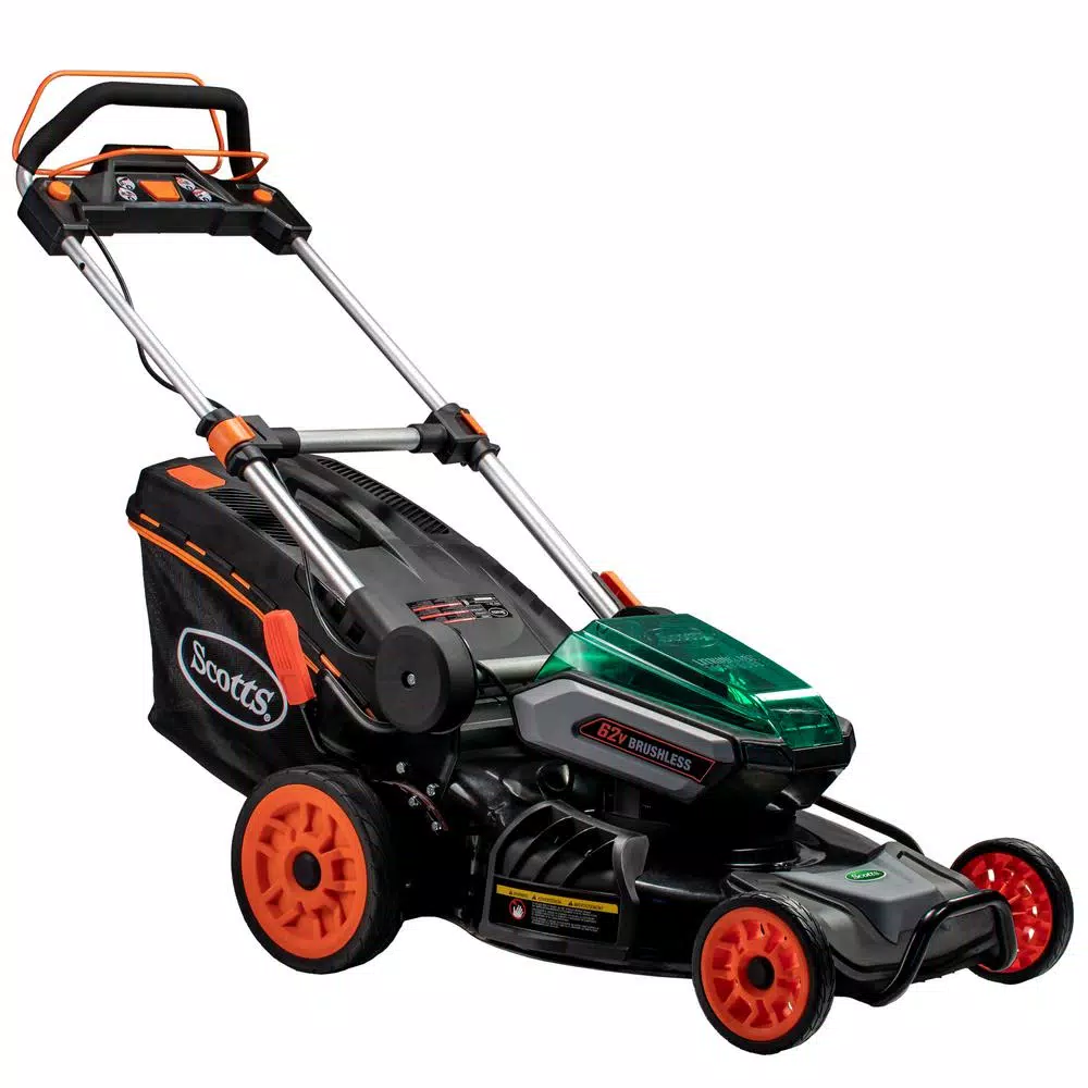 Scotts 21 in. 62-Volt Lithium-Ion Cordless Self-Propelled Walk Behind Mower with 4 Ah and 2.5 Ah Battery and Charger Included Lawn Mowers Scotts 21 In. 62-Volt Lithium-Ion Cordless Self-Propelled Walk Behind Mower With 4 Ah And 2.5 Ah Battery And Charger Included -cuisinart shop scotts self propelled lawn mowers 60362s 64 1000