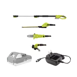 Trimmers Sun Joe 24-Volt Cordless Electric Lawn Care System Hedge Trimmer, Pole Saw And Grass Trimmer Kit With 2.0 Ah Battery + Charger
