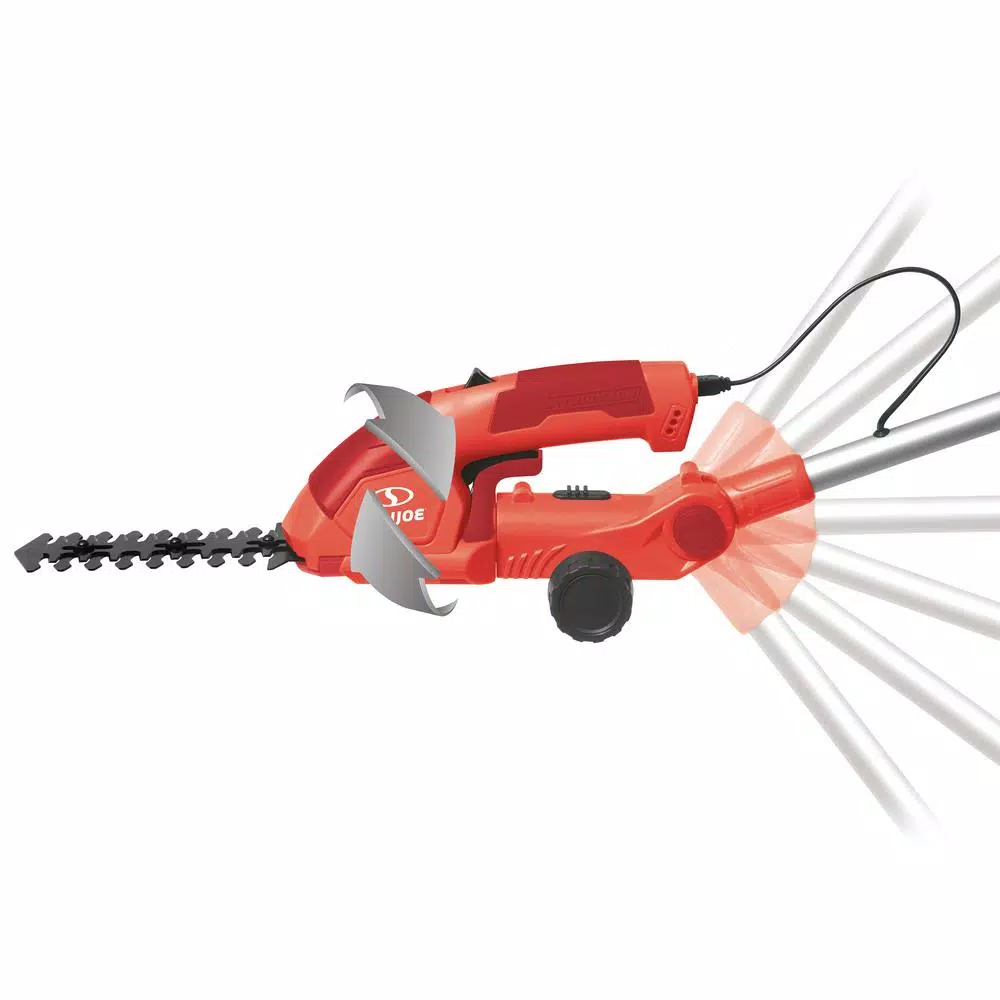 Trimmers Sun Joe 7.2-Volt 2-in-1 Cordless Grass Shear And Hedge Trimmer With Extension Pole In Red 5 Trimmers Sun Joe 7.2-Volt 2-in-1 Cordless Grass Shear And Hedge Trimmer With Extension Pole In Red - Image 3