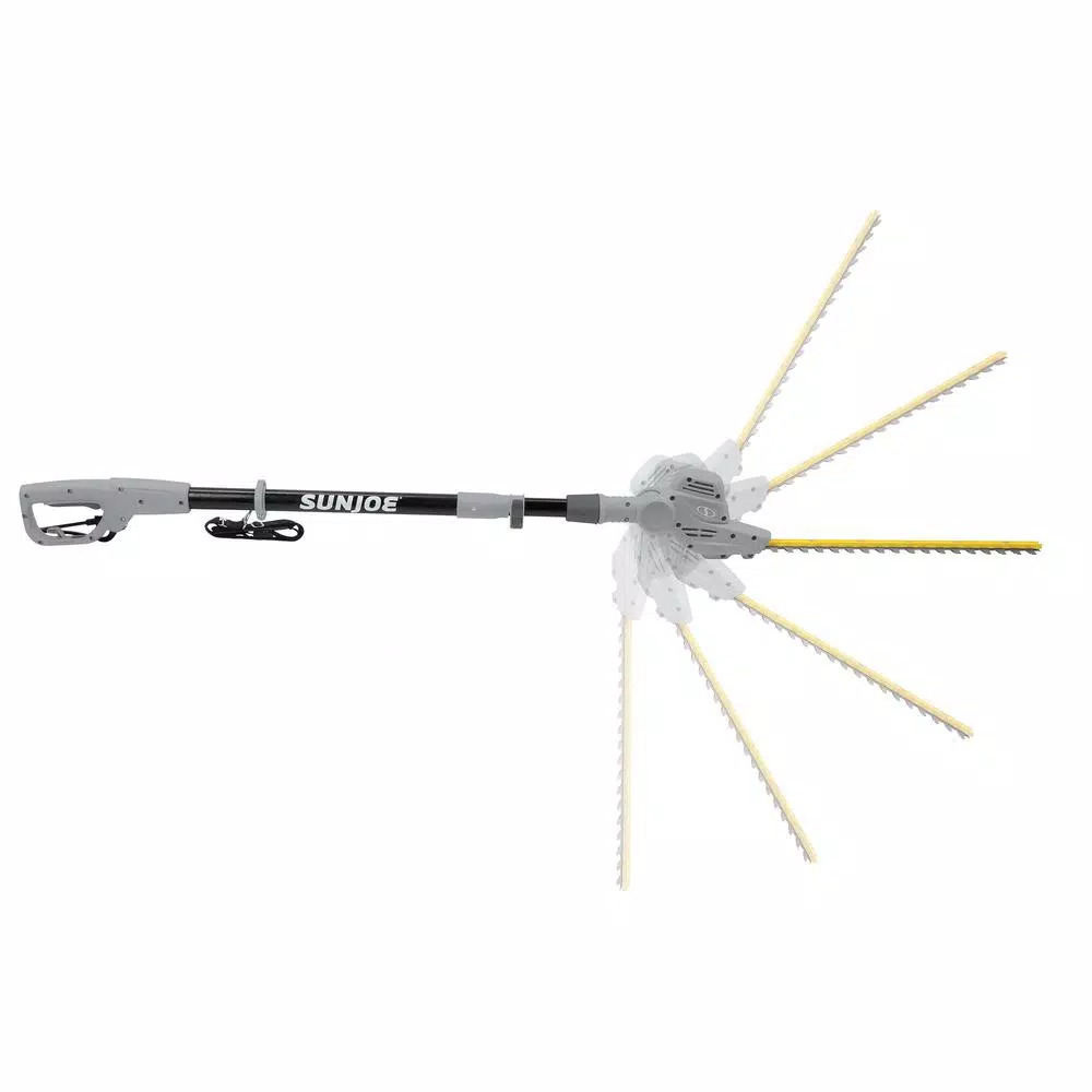 Trimmers Sun Joe 18 In. 3.8 Amp Electric Telescoping Pole Hedge Trimmer, Gray - Image 3
