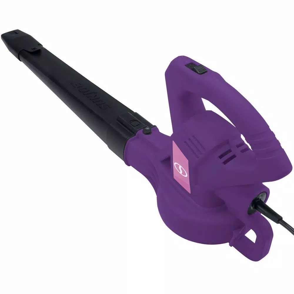 Leaf Blowers Sun Joe 215 MPH 240 CFM 10 Amp Electric Handheld Leaf Blower, Purple - Image 3