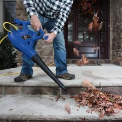 Leaf Blowers Sun Joe 240 MPH 300 CFM 13 Amp Electric Handheld 3-in-1 Leaf Blower/Vacuum/Mulcher, Blue 12 Leaf Blowers Sun Joe 240 MPH 300 CFM 13 Amp Electric Handheld 3-in-1 Leaf Blower/Vacuum/Mulcher, Blue -cuisinart shop sun joe electric leaf blowers sbj603e sjb 44 1000