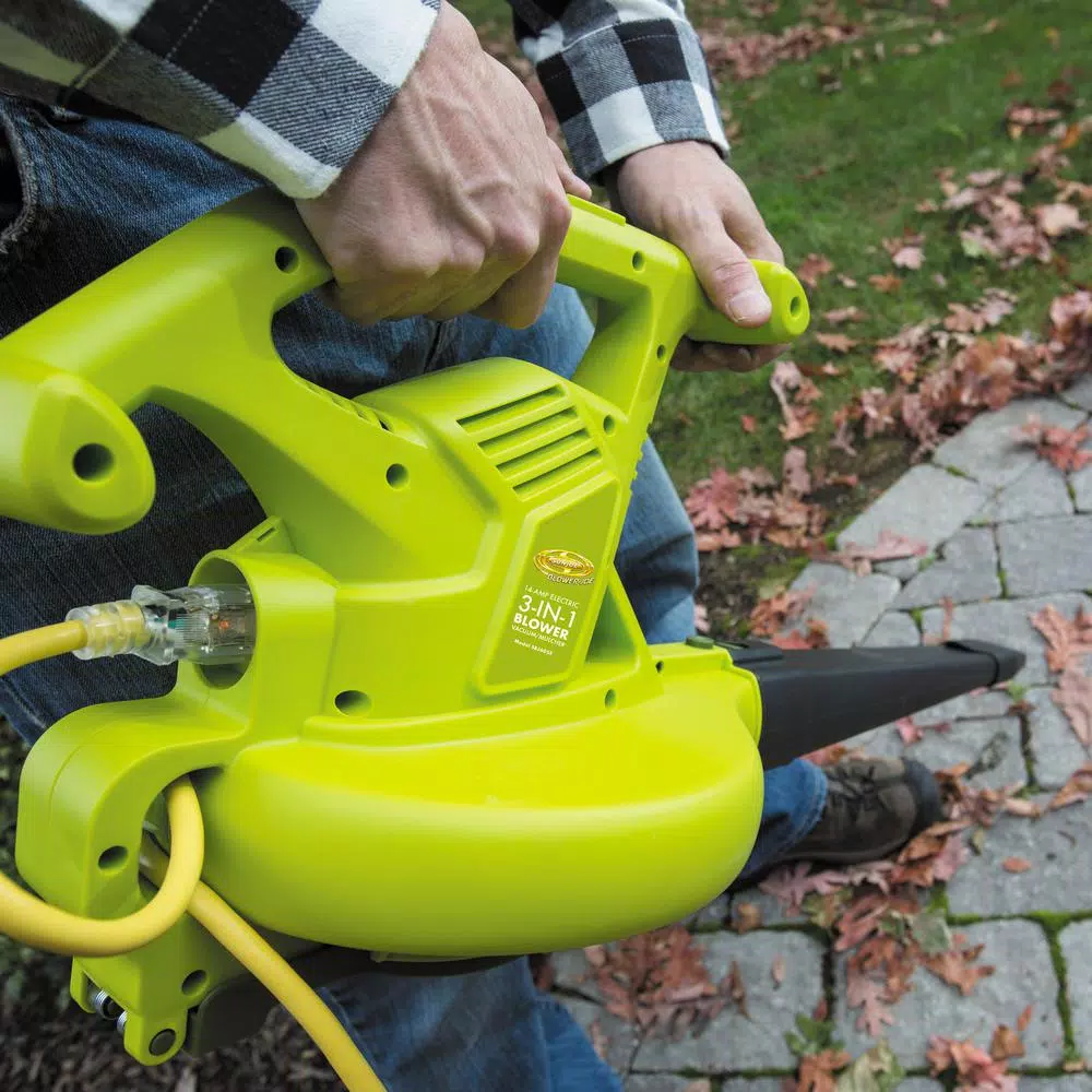 Sun Joe 250 MPH 440 CFM 14 Amp Electric Handheld Blower/Vacuum/Mulcher in Green Leaf Blowers Sun Joe 250 MPH 440 CFM 14 Amp Electric Handheld Blower/Vacuum/Mulcher In Green -cuisinart shop sun joe electric leaf blowers sbj605e fa 1000
