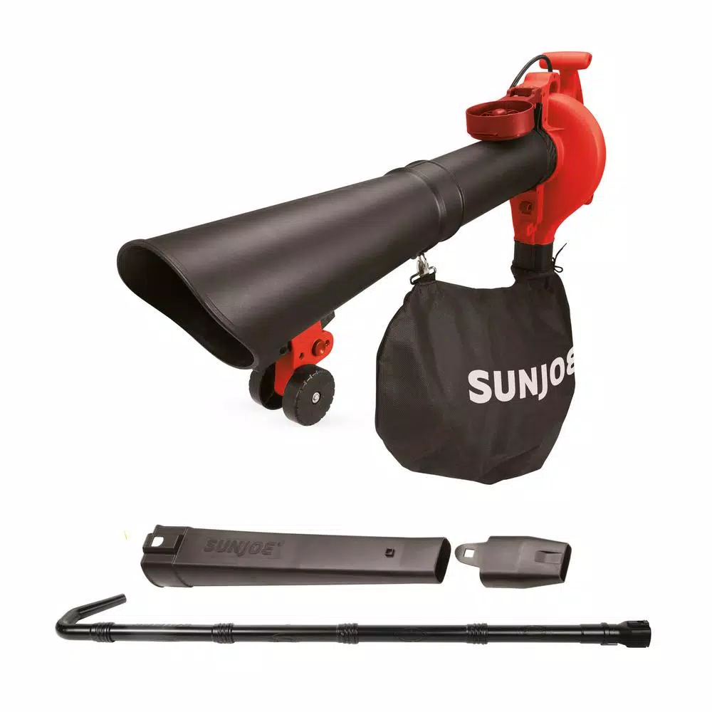 Leaf Blowers Sun Joe 250 MPH 440 CFM 14 Amp Electric Handheld Blower/Vacuum/Mulcher With Gutter Attachment, Red 3 Leaf Blowers Sun Joe 250 MPH 440 CFM 14 Amp Electric Handheld Blower/Vacuum/Mulcher With Gutter Attachment, Red