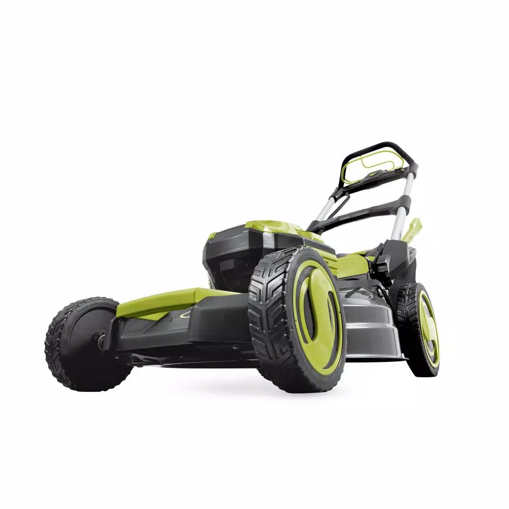 Lawn Mowers Sun Joe 21 In. 100-Volt Cordless Battery-Powered Walk-Behind Self Propelled Lawn Mower (Tool Only)