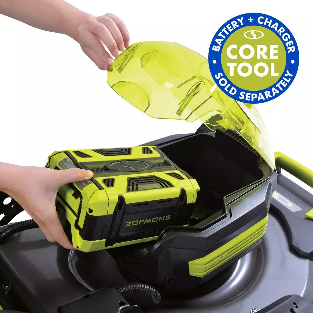 Lawn Mowers Sun Joe 21 In. 100-Volt Cordless Battery-Powered Walk-Behind Self Propelled Lawn Mower (Tool Only) - Image 2