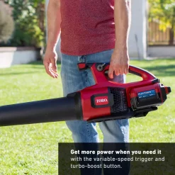 Leaf Blowers Toro 115 MPH 605 CFM 60-Volt Max Lithium-Ion Brushless Cordless Leaf Blower – 2.5 Ah Battery And Charger Included 4 Leaf Blowers Toro 115 MPH 605 CFM 60-Volt Max Lithium-Ion Brushless Cordless Leaf Blower – 2.5 Ah Battery And Charger Included -cuisinart shop toro cordless leaf blowers 51820 40 1000