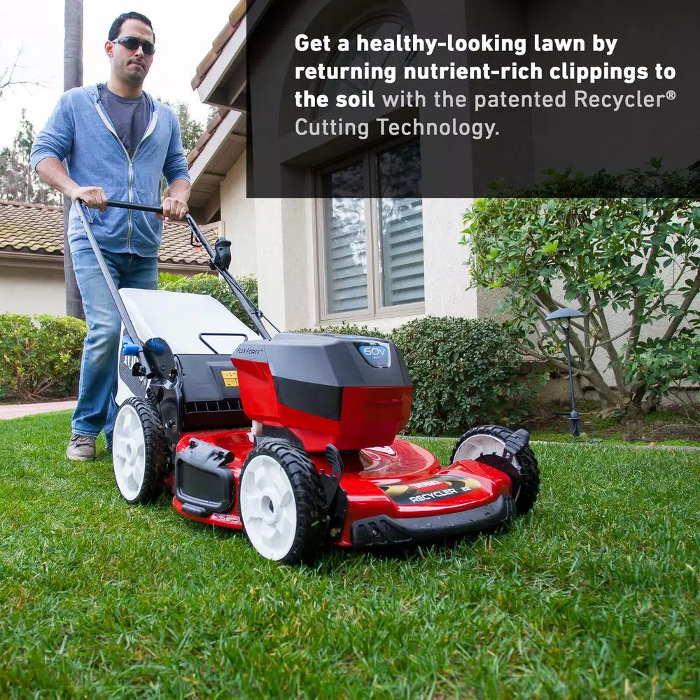 Lawn Mowers Toro 22 In. Recycler 60-Volt Max Lithium-Ion Cordless Battery Walk Behind Push Lawn Mower – Battery/Charger Not Included - Image 6