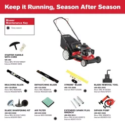 Lawn Mowers Troy-Bilt 21 In. 160 Cc Honda Gas Walk Behind Push Mower With High Rear Wheels And 3-in-1 Cutting TriAction Cutting System -cuisinart shop troy bilt push lawn mowers tb160 40 1000