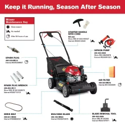 Lawn Mowers Troy-Bilt XP 21 In. 149 Cc Gas Vertical Storage Walk Behind Self Propelled Lawn Mower With 3-in-1 TriAction Cutting System -cuisinart shop troy bilt self propelled lawn mowers tb260 xp space saver 40 1000
