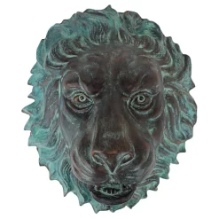 Outdoor Decor Design Toscano 13 In. H Florentine Lion Head Bronze Wall Fountain