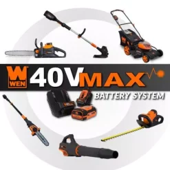 Lawn Mowers WEN 19 In. 40-Volt Max Lithium-Ion Cordless Battery 3-in-1 Walk Behind Push Lawn Mower – Two Batteries/Charger Included -cuisinart shop wen push lawn mowers 40439 76 1000