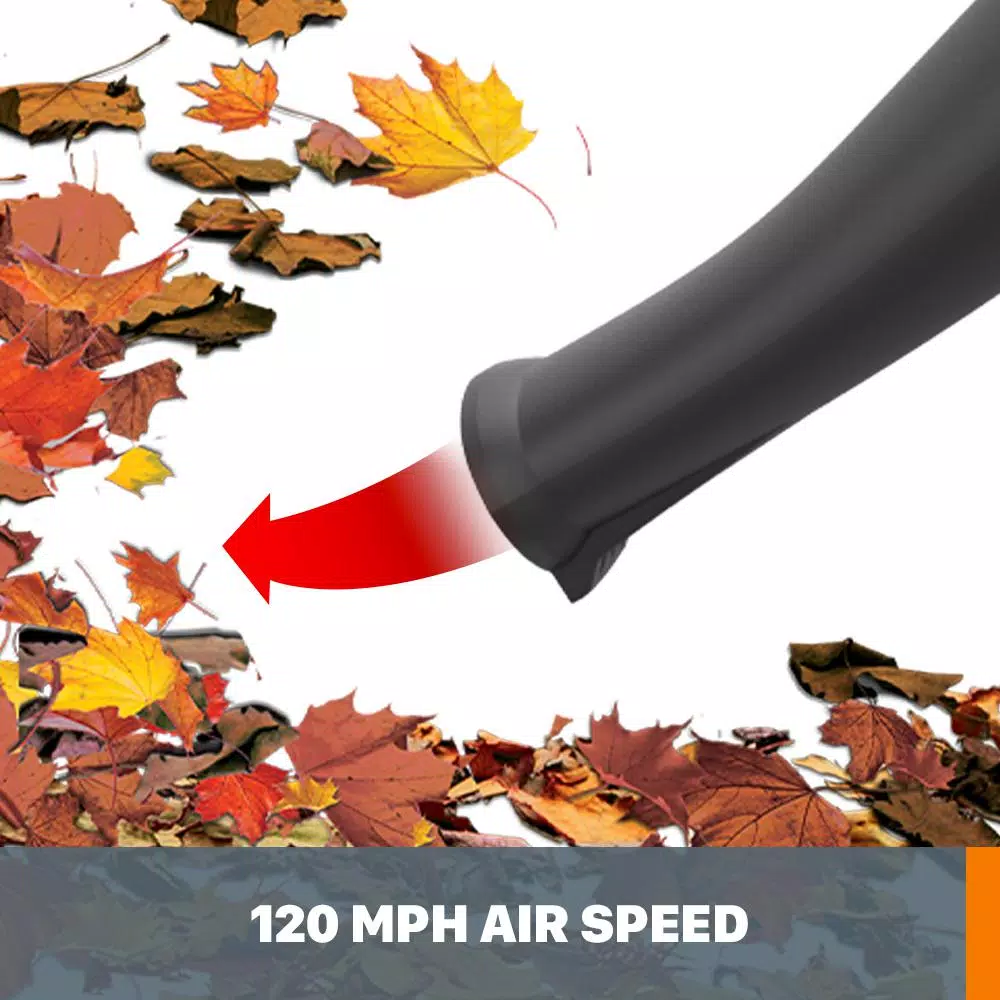 Leaf Blowers Worx POWER SHARE 20-Volt 120 MPH 80 CFM Cordless Battery Leaf Blower / Sweeper (2Ah Battery, Charger & Accessories Included) 12 Leaf Blowers Worx POWER SHARE 20-Volt 120 MPH 80 CFM Cordless Battery Leaf Blower / Sweeper (2Ah Battery, Charger & Accessories Included) - Image 10