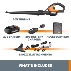 Leaf Blowers Worx POWER SHARE 20-Volt 120 MPH 80 CFM Cordless Battery Leaf Blower / Sweeper (2Ah Battery, Charger & Accessories Included) 28 Leaf Blowers Worx POWER SHARE 20-Volt 120 MPH 80 CFM Cordless Battery Leaf Blower / Sweeper (2Ah Battery, Charger & Accessories Included) -cuisinart shop worx cordless leaf blowers wg545 1 76 1000