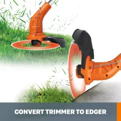 Trimmers Worx POWER SHARE 20-Volt 10 In. Lithium-Ion Electric Cordless Grass Trimmer/Edger -cuisinart shop worx cordless string trimmers wg154 4f 1000