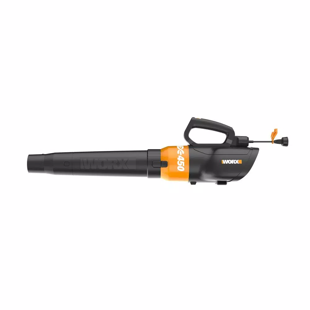 Leaf Blowers Worx 7.5 Amp, 120 Mph, 450 Cfm, 2 Speed TURBINE Electric Leaf Blower 3 Leaf Blowers Worx 7.5 Amp, 120 Mph, 450 Cfm, 2 Speed TURBINE Electric Leaf Blower