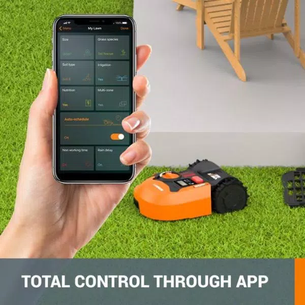 Worx Power Share 20-Volt 9 in. Robotic Landroid Mower, Brushless Wheel Motors, Wifi Plus Phone App with GPS Module Included Lawn Mowers Worx Power Share 20-Volt 9 In. Robotic Landroid Mower, Brushless Wheel Motors, Wifi Plus Phone App With GPS Module Included -cuisinart shop worx robotic lawn mowers wr153 a0 1000